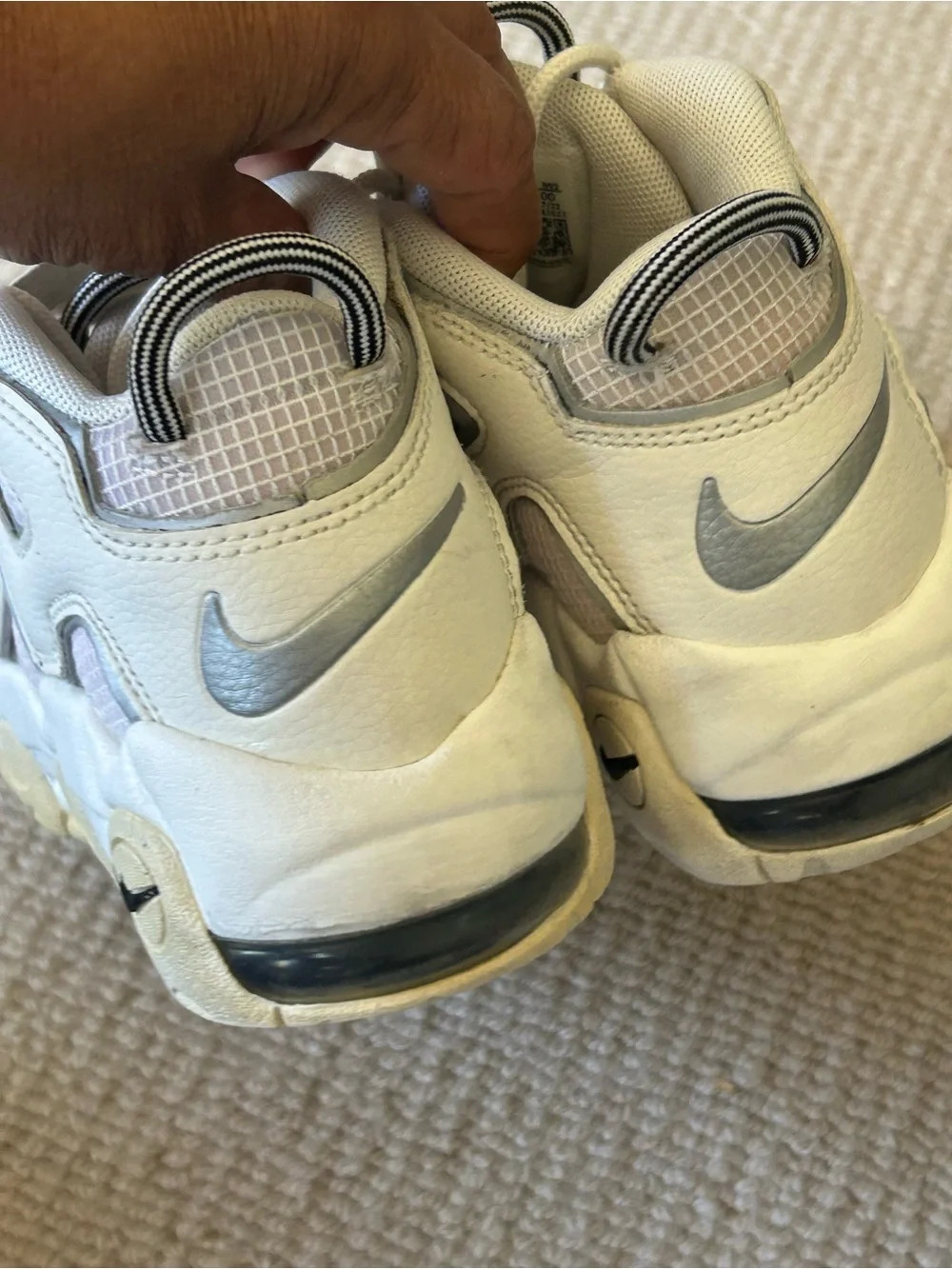 Nike Kids Cream and Pale Pink Strap Sneakers